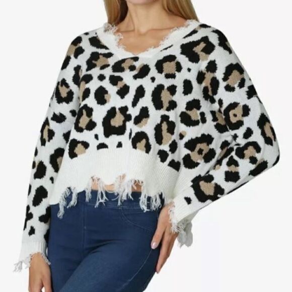 Polly & Esther Destructed Sweater - Picture 1 of 12